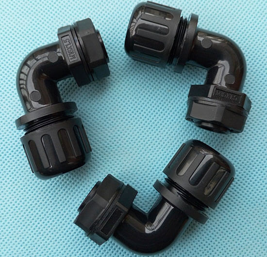 waterproof plastic elbow connectors show