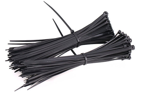 black nylon cable ties