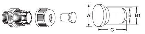 Plastic cable gland plugs for single hole sizes