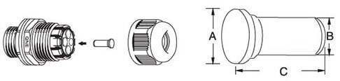 Plastic cable gland plugs for multiple hole sizes