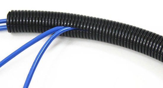 split flexible conduit with wire