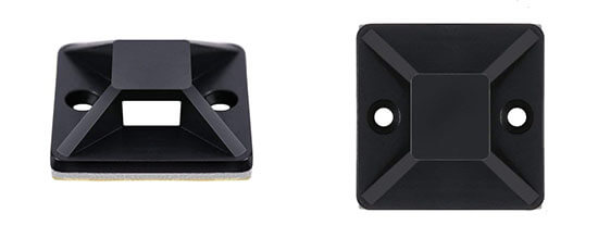 black adhesive cable tie mounts show
