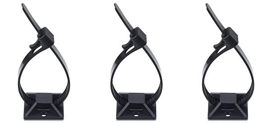 black adhesive cable tie mounts usage