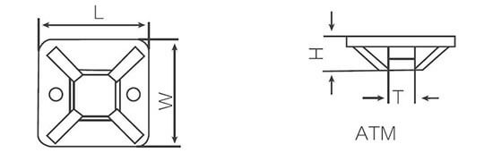 adhesive cable tie mounts structure