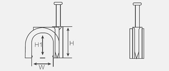 round cable wall clips structure