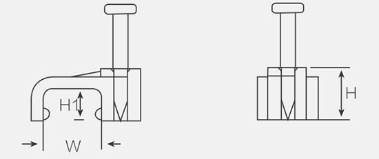 square cable wall clips structure