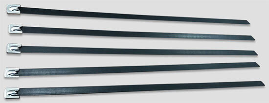 PVC coated ss cable ties show