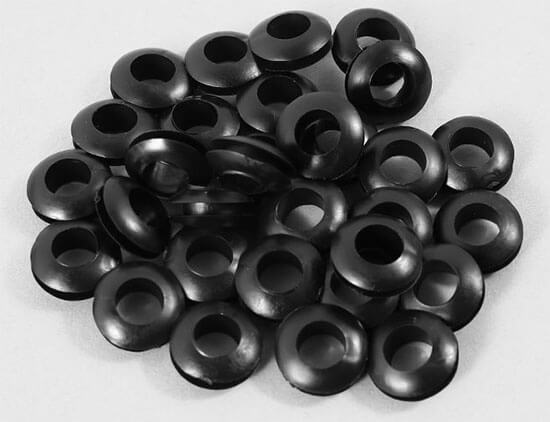 black rubber wire grommet