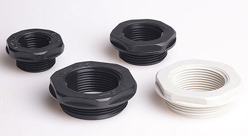 black and grey nylon cable gland reducer