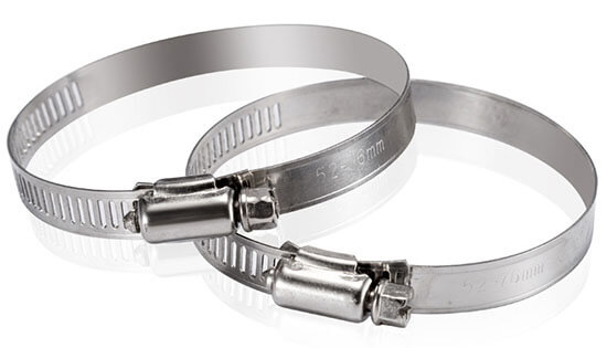 stainless steel hose clamps show