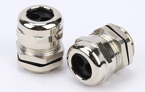 2 holes metal multi cable gland